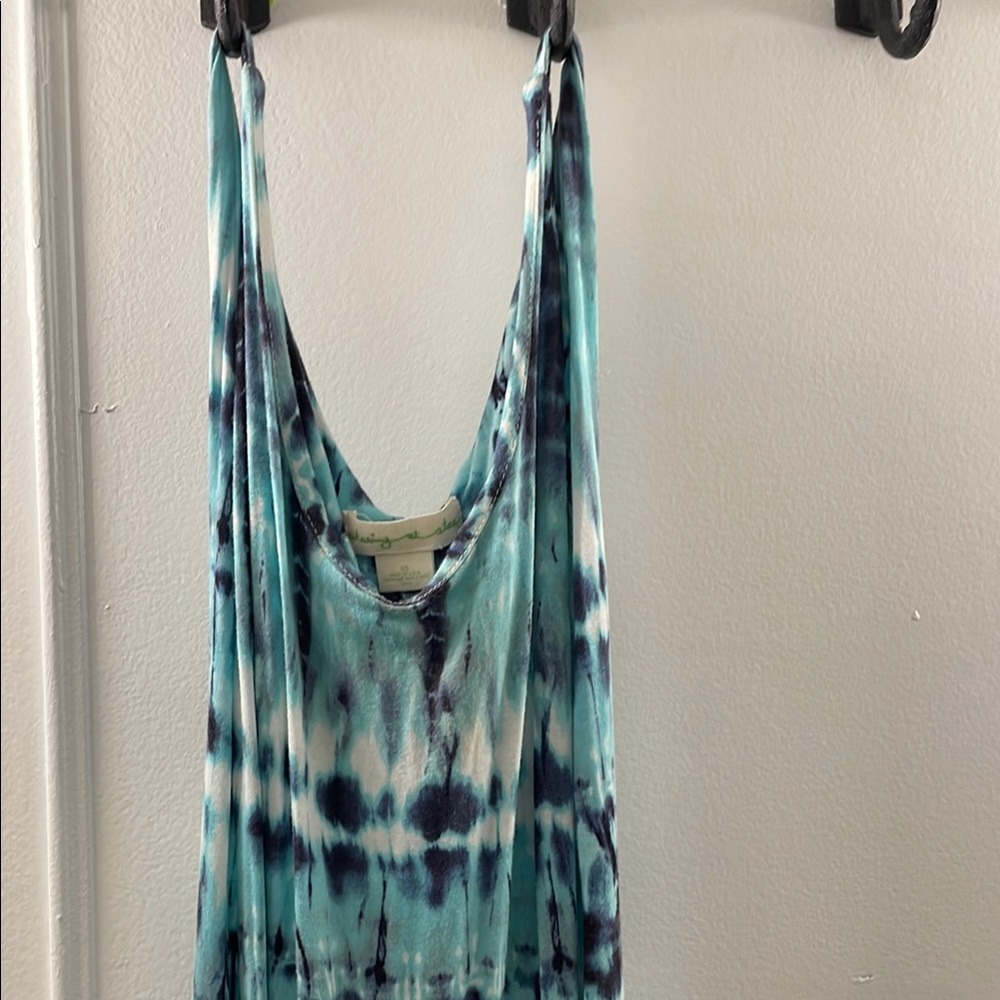Staring at Stars Blue and White Spaghetti Strap Sundress - Picture 3 of 3